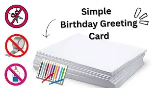 Easy and simple Birthday card/ happy birthday greeting card making/ birthday card ideas 