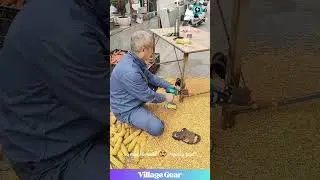 This Corn Cob Stripping Drill Hack is Oddly SATISFYING! 🌽⚙️ Power Tool ASMR! #oddlysatisfying