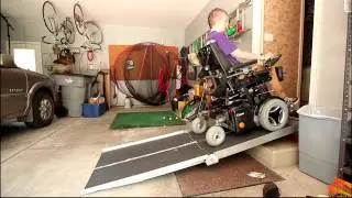 Ross, the incredible folding ramp, and the Permobil c500 power wheelchair