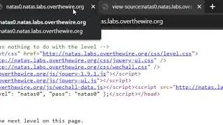 NATAS Level 0 &rarr; Level 1 : Learn Basics of Serverside Web Security [Over The Wire]