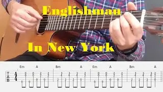 Englishman in New York - Sting - Fingerstyle Guitar Tutorial Tab