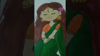 #cute girl drawing ✍️🫀#art #viral #trending #drawing 🧸🦋🦚