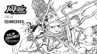 Inktober 2025 | День 12: Измельченный | Школа искусств Дилипа Чауби