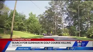 Search for suspect in golf course shooting