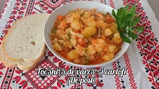Tocăniță de varză și cartofi de post/ овощное рагу с картофелем и капустой/ vegetable ragu