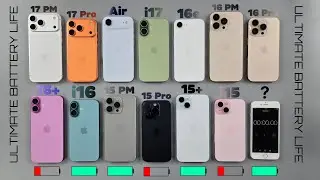 iPhone 17 vs 16 vs 15 SERIES - ULTIMATE Real Life Battery DRAIN Test 🚀🔥
