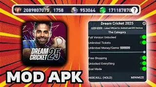 Unlimited gems★DC(25) LIVE 🔴DREAM CRICKET☚⍢⃝☚dreamcricket2025modapk modmenu unlimitedgems unlimited 