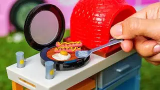 14 Barbie Camping DIYs || Mini Campfire, Grill, Backpack, Sleeping Bag And Binoculars