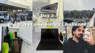 Day 3 of 7 Days Consistency Challenge | Punjab Govt Job Preparation | Library Study Vlog