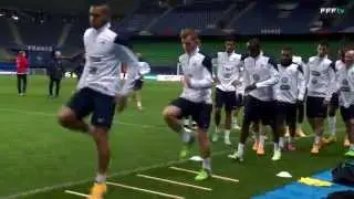 Exercices de vivacité des Bleus à rennes