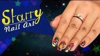 Starry Nail Art Design - Do it Yourself | KhoobSurati.com
