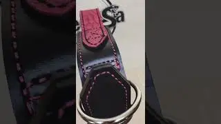 Black & Oxblood custom Leather dog collar #leather #dogcollar #custom