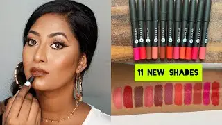 *Новинка*: Свотчи матовых карандашей для губ SUGAR COSMETICS MATTE AS HELL 💄 | 11 новых оттенков ...
