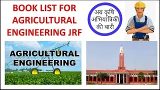 BOOK LIST FOR AGRICULTURE ENGINEERING JRF | Ab ENGINEERS ki bari | Scope of agriculture
