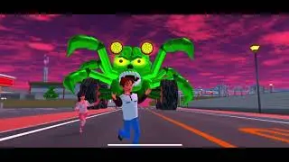 MAN-EATING GREEN SPIDER ON THE REMPAGE ! Haunted Eater Police 😰 Sakura School Simulator 