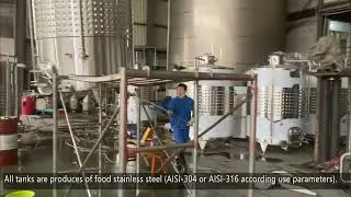 1000 gallon stainless steel wine tank