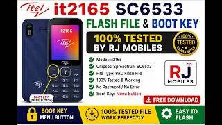 it2165 Itel SC6533 Flash File & Boot Key Tested
