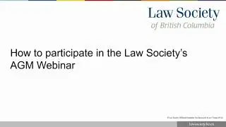 How to participate in the Law Society's AGM Webinar