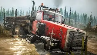 Spintires: MudRunner-Заправка авто, перевозка груза на Western Star 6900XD