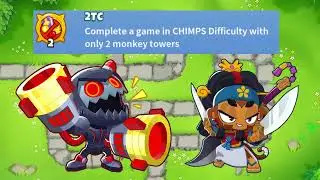 2 Tower CHIMPS in Monkey Meadow Sauda + Anti-Bloon Strategy (Btd6)