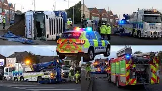 Huge Emergency Response to 44 Ton HGV Crash & Rollover! + On-Scene Footage UK 4K