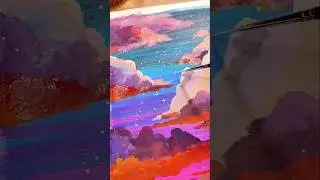 #dreamysunset #sunset #clouds #sky #stars #illustrationdrawing