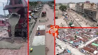 Projet 115 km finition b&eacute;tonnage sur l&rsquo;avenue gambela d&eacute;sormais la circulation sera plus fluide 