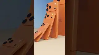 3D iphone Domino Effect #blender #satisfying #simulation #shorts
