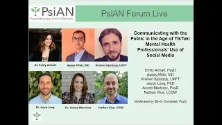 PsiAN Forum Live: Therapists on Social Media