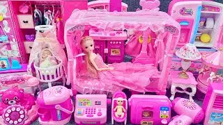 13 Minutes Satisfying Unboxing Super Barbie Princess Bedroom Play Set, Barbie Doll Toy Review｜ASMR