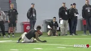 Buckeyes WRs go through Pro Day drills