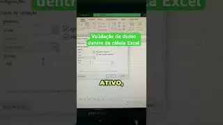 Como criar uma Lista Suspensa Diretamente na C&eacute;lula no Excel | Dica de Dados e Valida&ccedil;&atilde;o