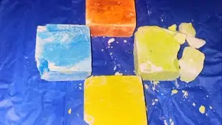 Fresh Blocks with Shimmer Powder 💛💚🧡💙 #asmrcommunity #asmrgymchalk #gymchalkcrush