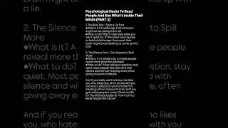 How To Read People Like A Book and See What's Inside Their Minds (Part 3) #psychology #bodylanguage