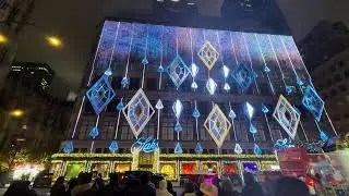 ✨4K The Saks Holiday Window Light Show 2025✨