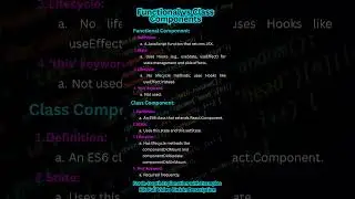 Functional vs Class Components in React