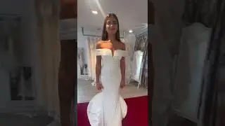 Off the shoulder wedding dress. Essex bridal shop. www.whiteweddinghouse.com #bridalboutique #bride