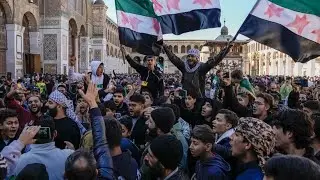 Thousands of Syrians celebrate in central Damascus during first Friday prayers since Assad's fall