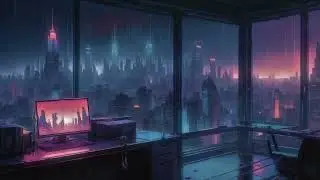 🌧️ 1 Hour Cyberpunk Rain Ambience &ndash; Relaxing Neon City Sounds for Focus & Sleep 🌌