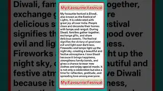 My Favourite Festival Diwali 🪔 | Diwali Essay in English, Celebration, Lights, Sweets & Family Joy 🎆