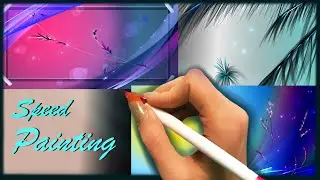 4K LOVELY DESIGNS painting process/ Speedpainting video for relax/ cards drawing compilation