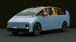 3D-модель такси Lixiang Mega Cab 2025 года от EA09studio