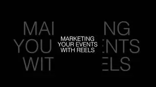 Market your events with Reels on Instagram. #art #eventmarketing #marketing #socialmediatips