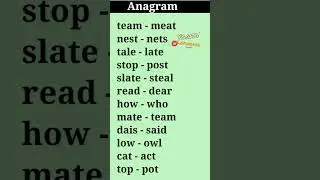Anagram #english_words #anagram