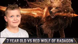 Elden Ring - Red Wolf of Radagon in a tail-chasing showdown at Raya Lucaria Academy #eldenring #asd
