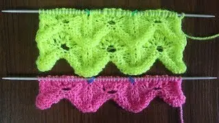 Knitting wave pattern.