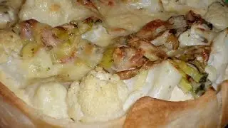 Ich koche heute: Blumenkohl-Porree-Quiche (Rezept)