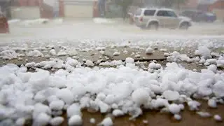 SEVERE HAIL and T-STROM ICE Storm in DALLAS / FORT WORTH Today 10 PM