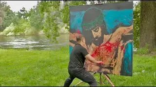 Art In Motion (Speed Painting Jesus on the Cross | The Greatest Act of Love)