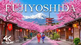 Spring in Fujiyoshida, Japan 4K 🌸 Sakura Season in a Fuji Town, Calm Streets & Spring Air